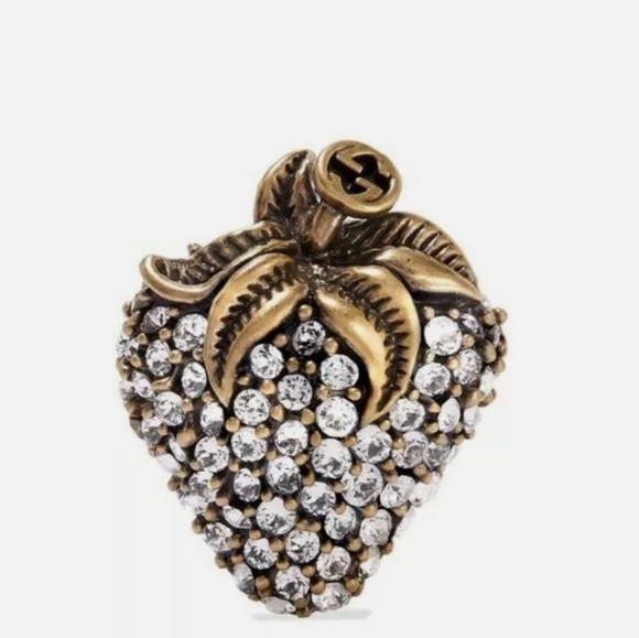 Authentic Gucci Strawberry Ring with white Crystal - Picture 13 of 13